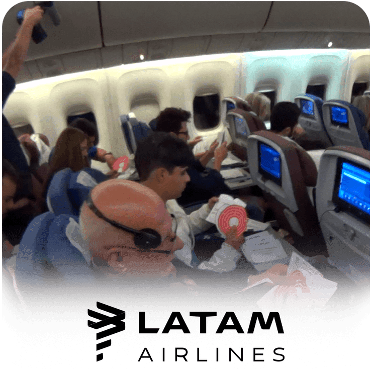 LATAM faz jogo a bordo para Las Vegas