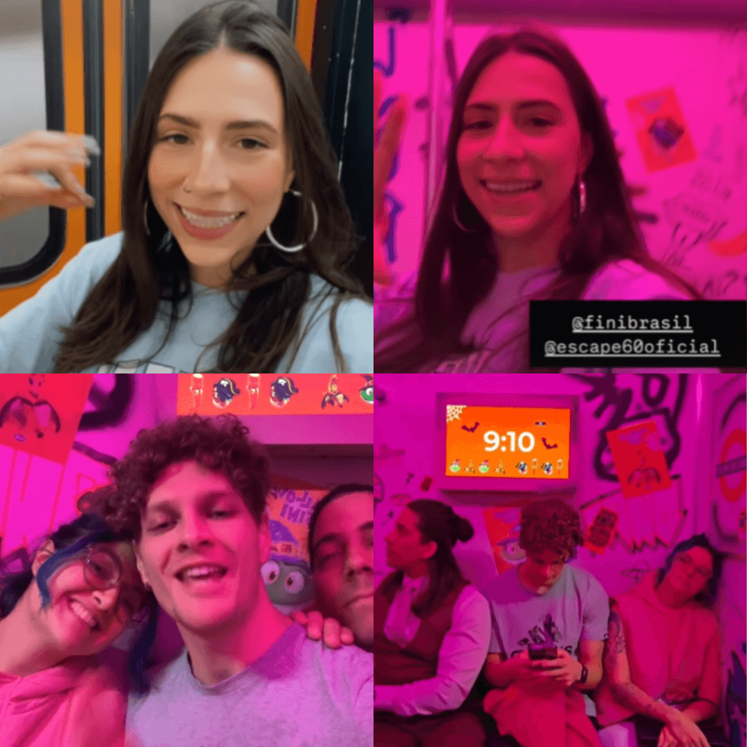 Influenciadores na nova sala Fini