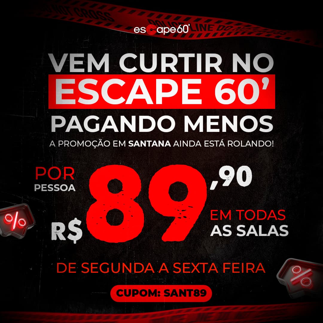 Promoção na unidade Santana! Não perca