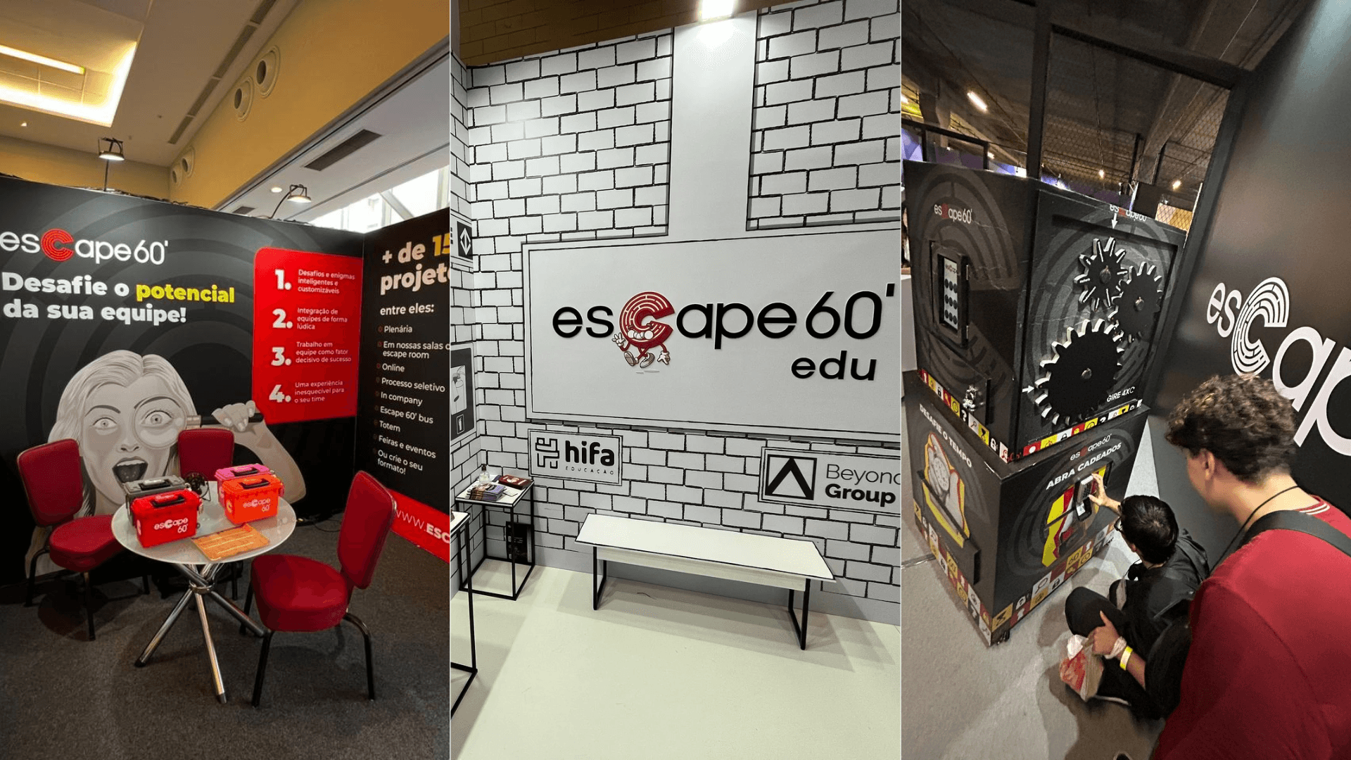 Eleve ativações, feiras e eventos corporativos com o Escape 60'