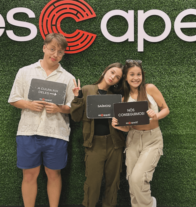Maria Nicolly, Kevin Vechiatto e Polly Castro no Escape 60′