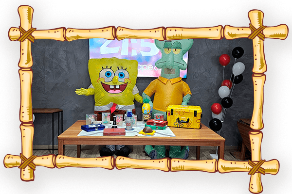 Participação especial do Bob Esponja — Escape 60’ na sua casa