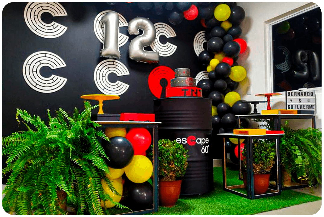 Decoração — festa no Escape60 Curitiba