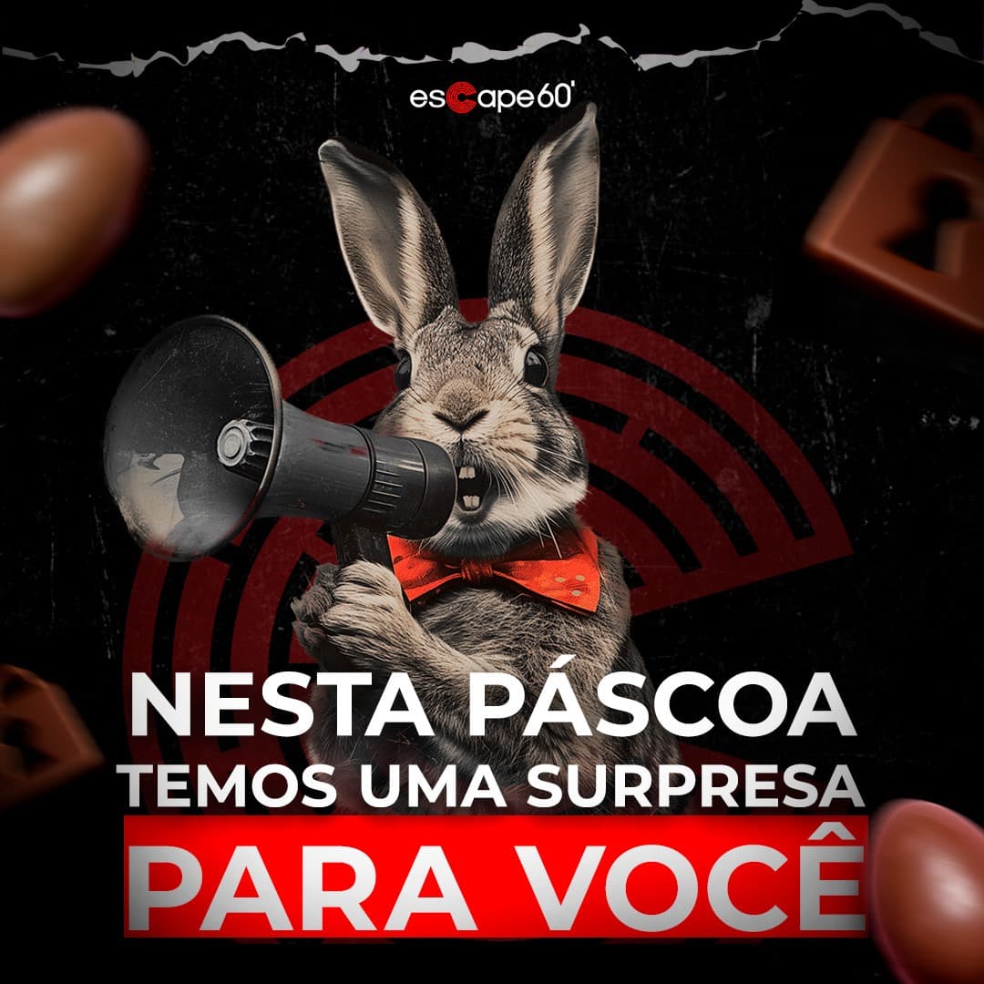 Escape 60′ celebra a Páscoa com caça aos ovos em todas as unidades de São Paulo