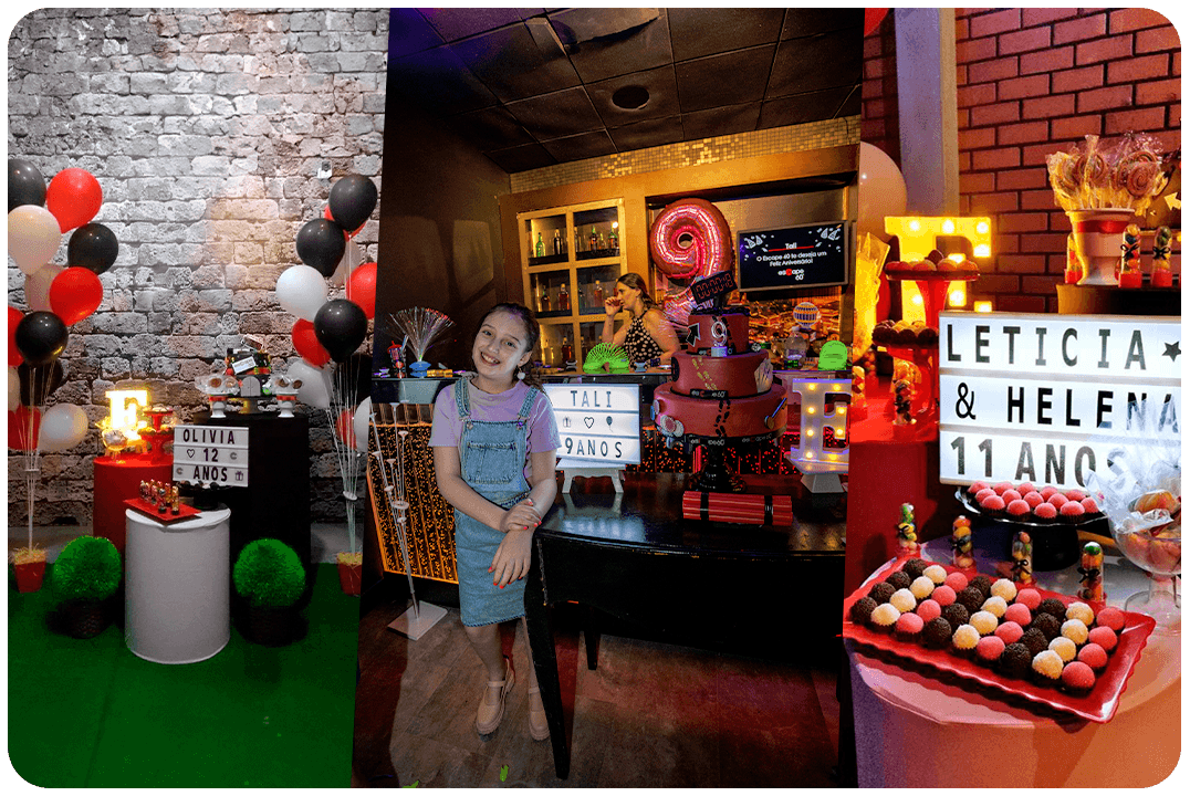 Festa dentro de uma atração — festa no Escape60 Vila Olímpia