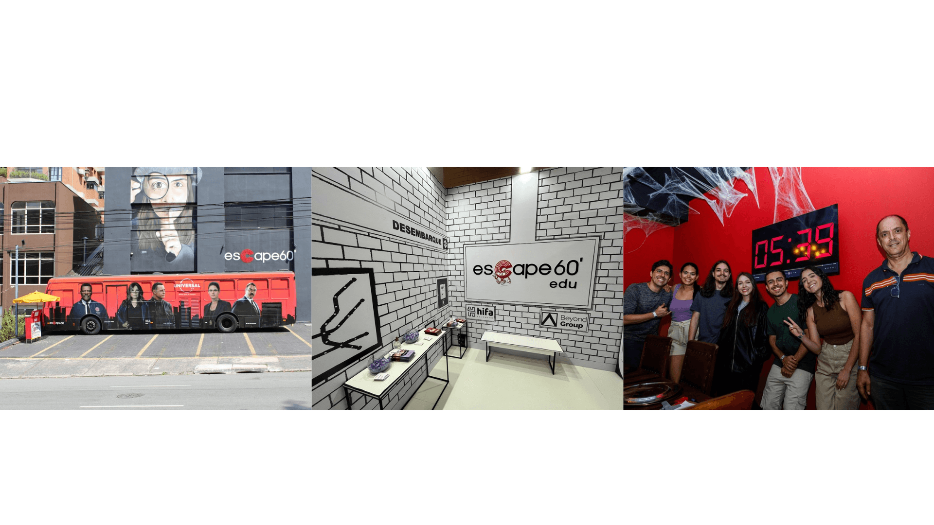 Eleve ativações, feiras e eventos corporativos com o Escape 60'