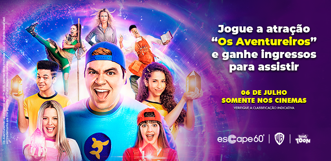 Escape 60' anuncia parceria com a Warner, em lançamento do filme